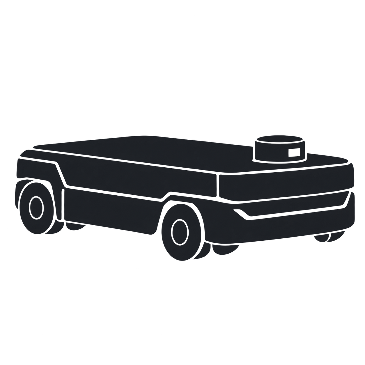 Autonomous mobile robots silhouette