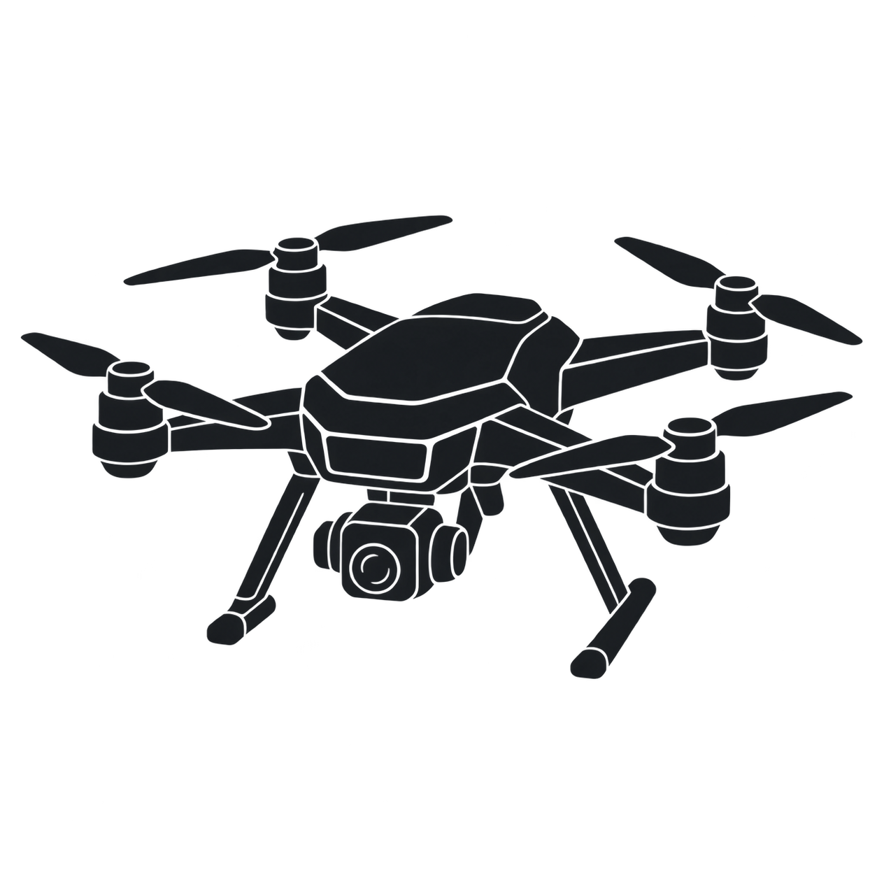 Aerial inspection silhouette