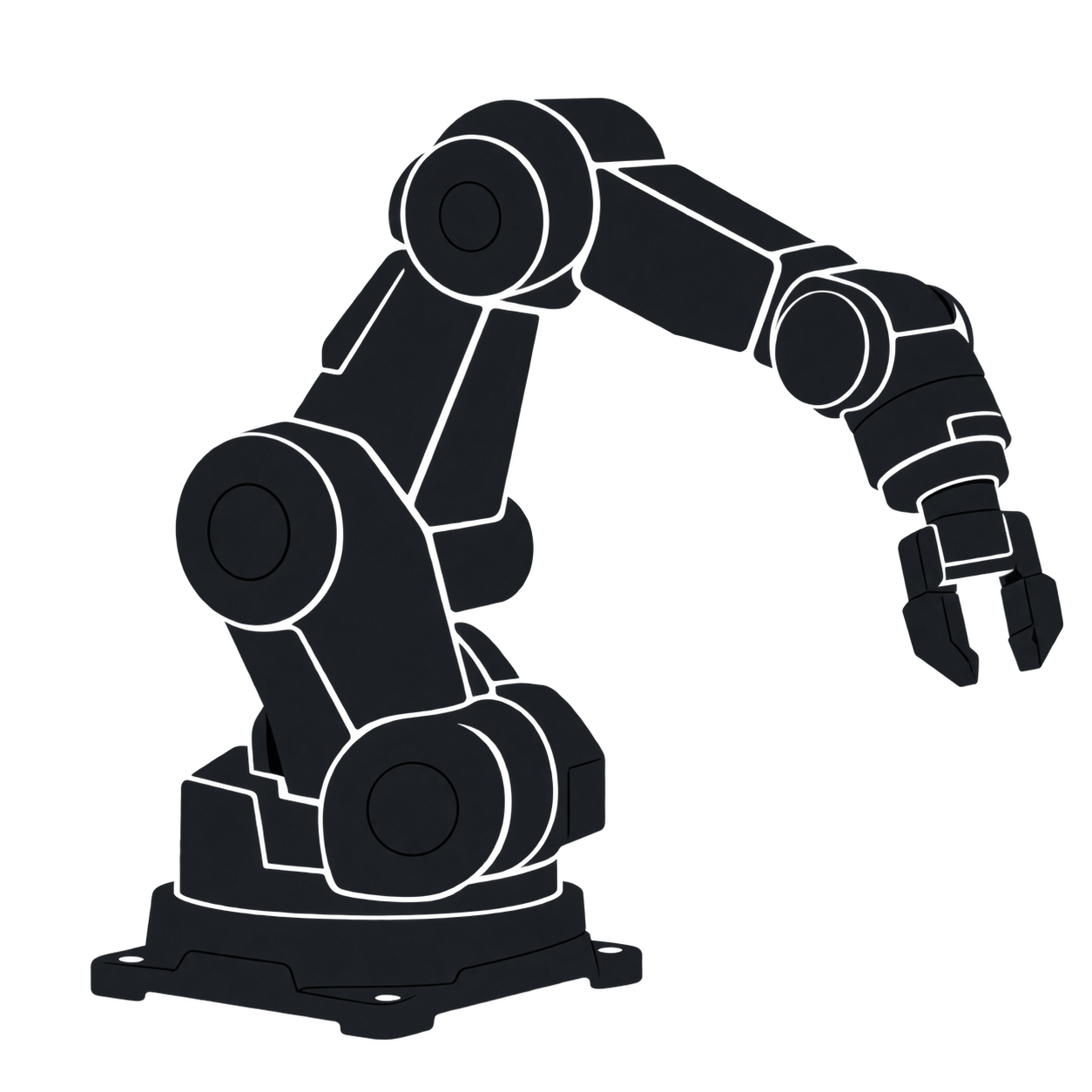 Industrial arms silhouette