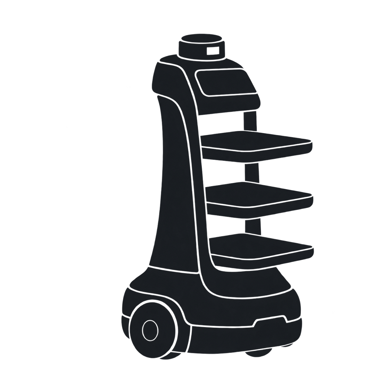 Service robotics silhouette